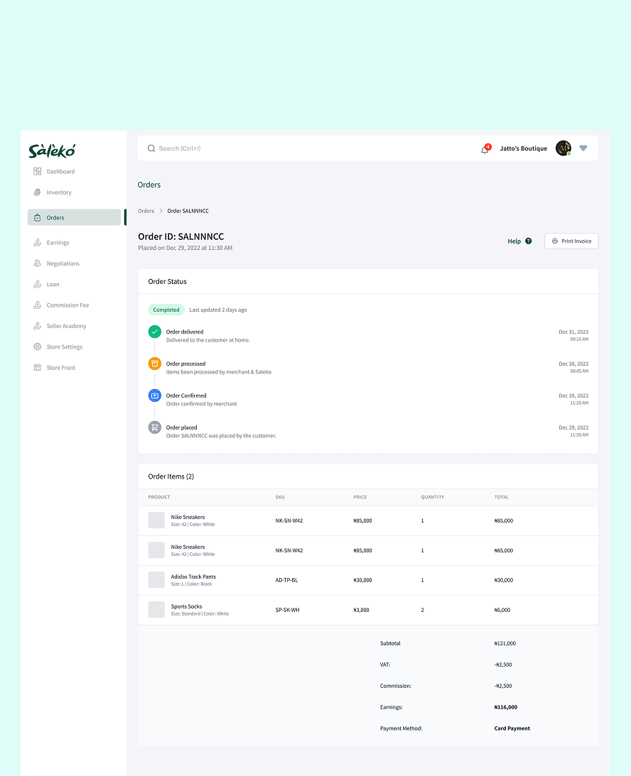 Right buyer screen mockups